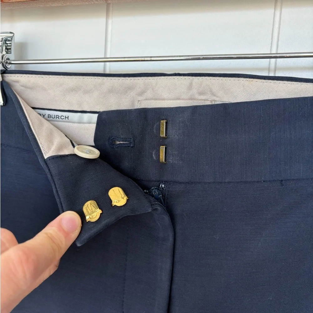 Tory Burch Dark Navy Cropped Ankle Pants - business chic - Picture 9 of 13
